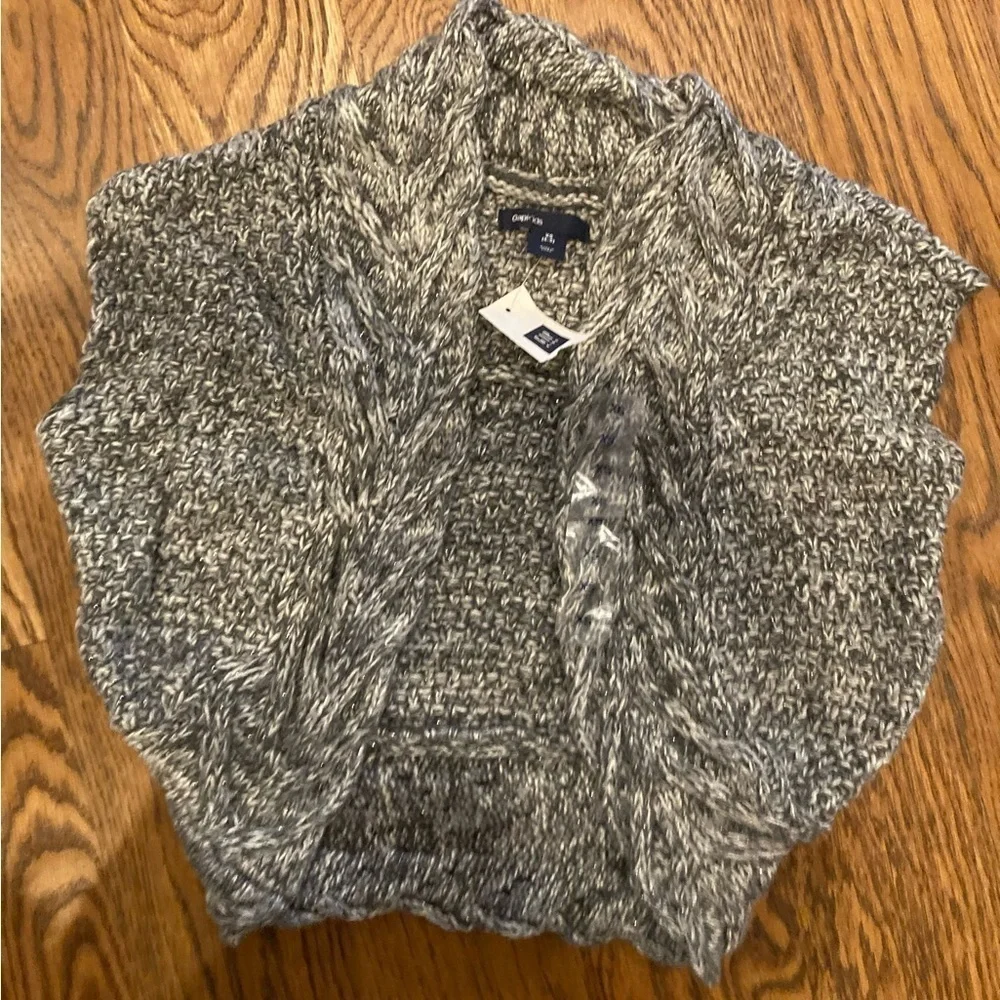 Gap girls sweater‎ shrug size 5! Grey/taupe. NWT.
